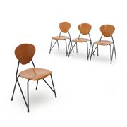 Vintage chairs by Aurelio Villari for Isa Bergamo, 1950s, set of 4.