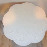 White side table in painted wood and decorated top