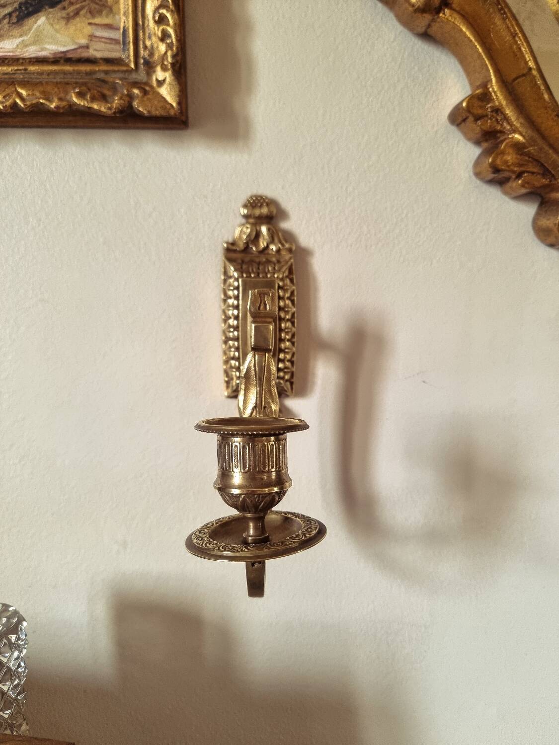 Pair of wall candle holders