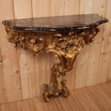 19th century golden wood console