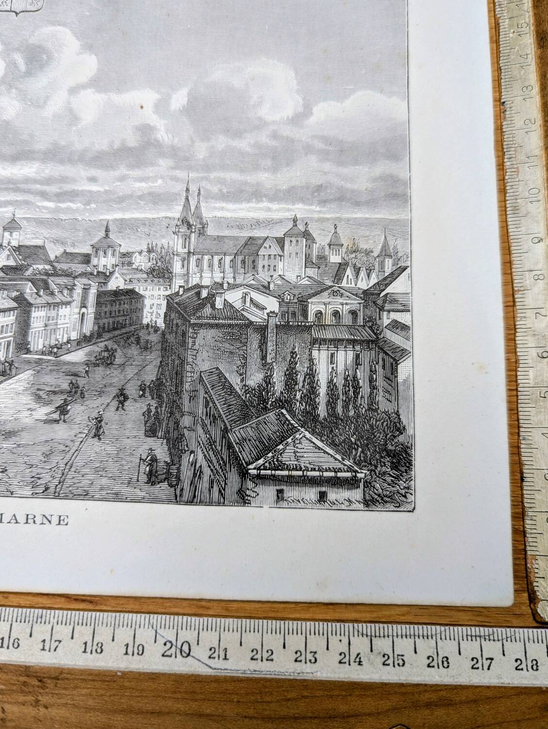 Châlons-en-Champagne, vintage engraving, printed in 1883.