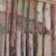 Original mid-century Swedish oil on panel – “Tree Trunks” by Harry Wichmann – dated 1953 – vintage & framed – 69 × 71 cm