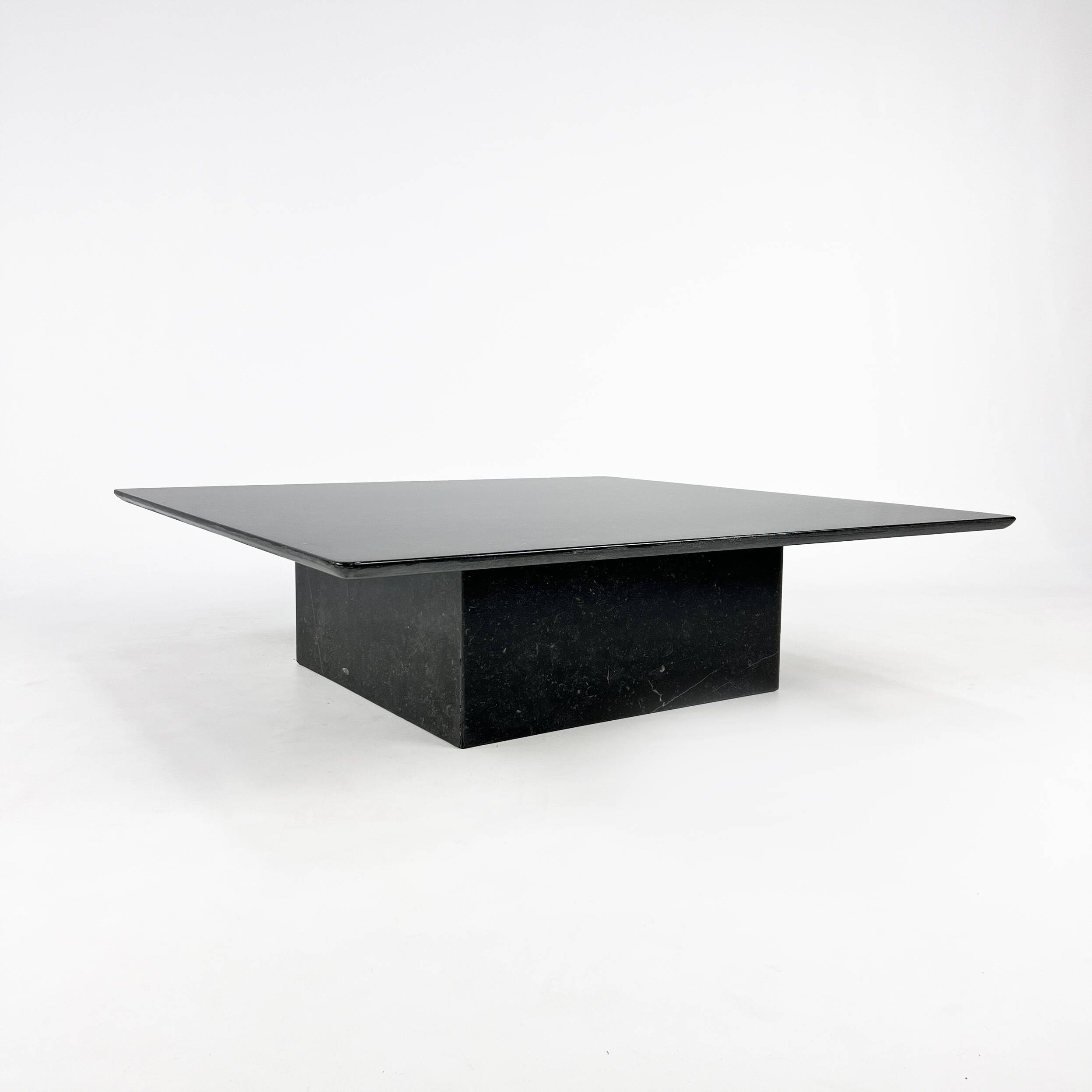 Vintage Square Italian Granite Coffee Table, 1970s