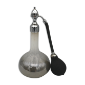 Ancien flacon pulvérisateur à poire en verre marcel franck 18 cm
