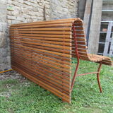 Banc extérieur latté