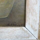 French painting oil on panel Still Life signed J. Paillou