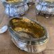 Set of 4 antique silver salt cellars