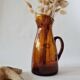 Amber glass carafe - lace neck