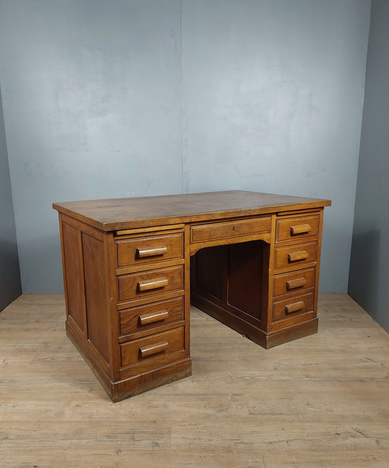 Flat desk in vintage boxes