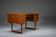 Mid-century Danish freestanding teak desk with raised lip edge, 1960s