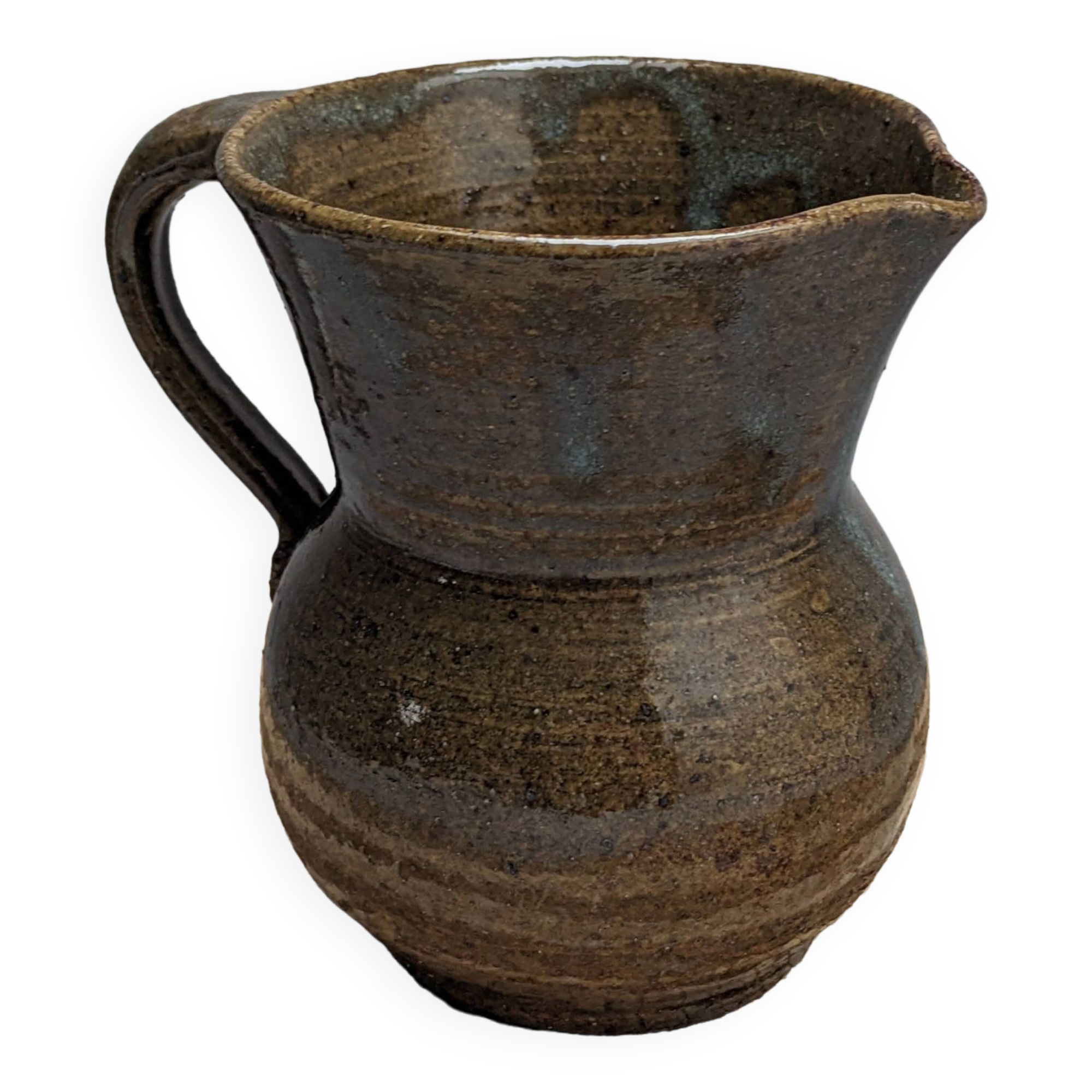 Pyrite stoneware pitcher vase