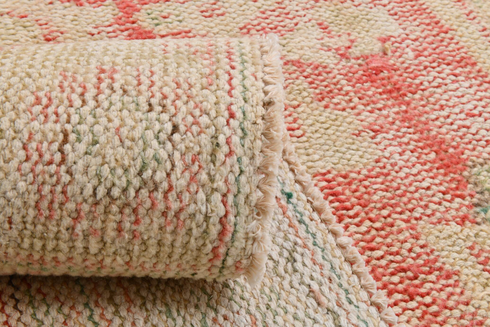 6x10 Pale Red Cream Turkish Vintage Rug,  172x295Cm SK 21080