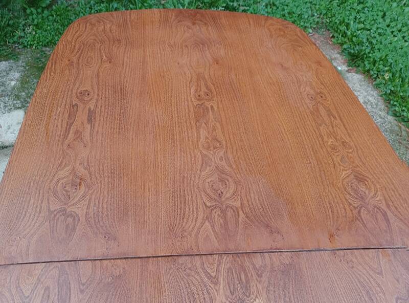 Oval dining table + extension in vintage Scandinavian style