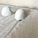 Set of two Small mid-century bakelite & glass wall lamps by Bo Niko Belgium, 1960s