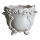 Moustiers Lallier white earthenware floor planter D30cm
