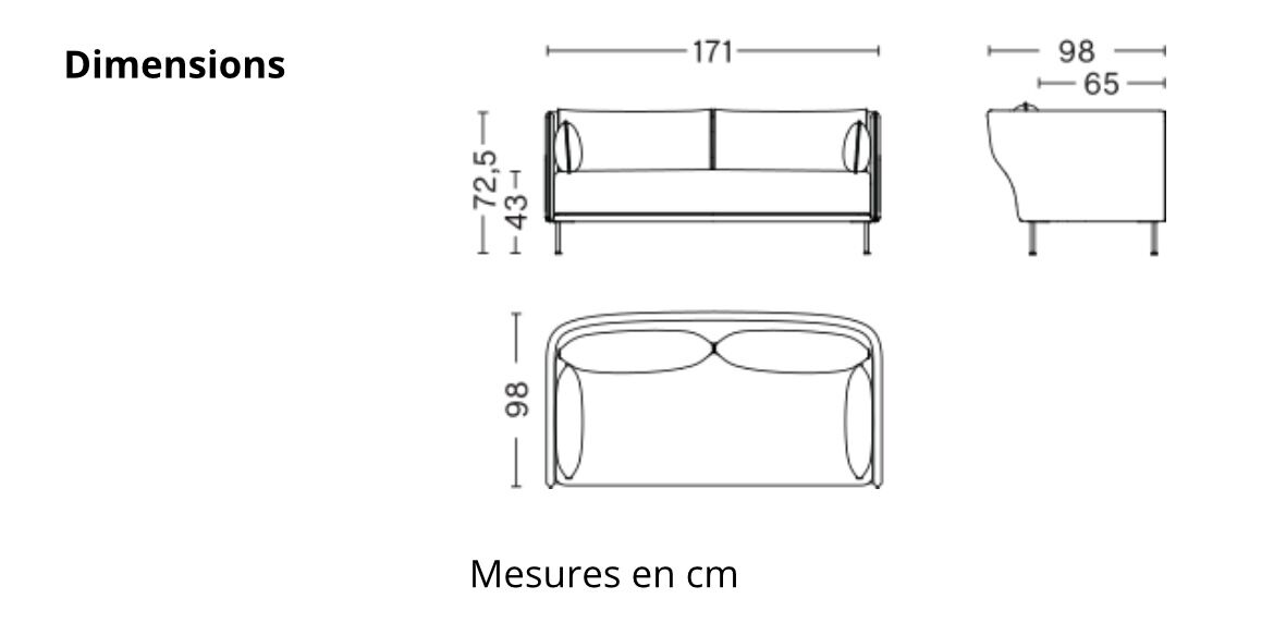 Canapé Silhouette Hay by Gamfratesi