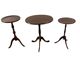 Table d'appoint ronde vintage en bois / guéridon / support