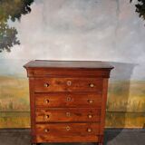 Grande commode époque restauration en merisier