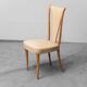 Ensemble de 6 chaises, simili cuir et bois, modernisme vintage années 50