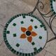 Chaise de jardin pliante fer forgé et mosaïque