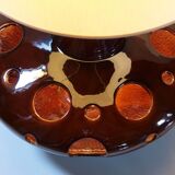 Lamp "flying saucer" space age ceramic Brown