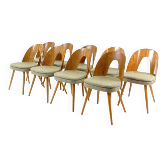 9 chaises à manger vintage design par Antonín Šuman pour Tatra