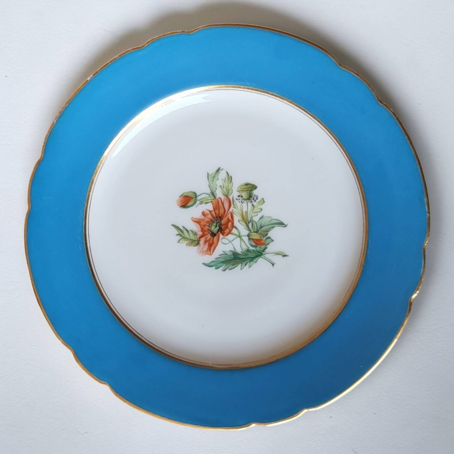 6 dessert plates in porcelain Old Paris 19th century