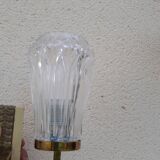 Pair of vintage wall lights from the 50s and 60s in brass glass