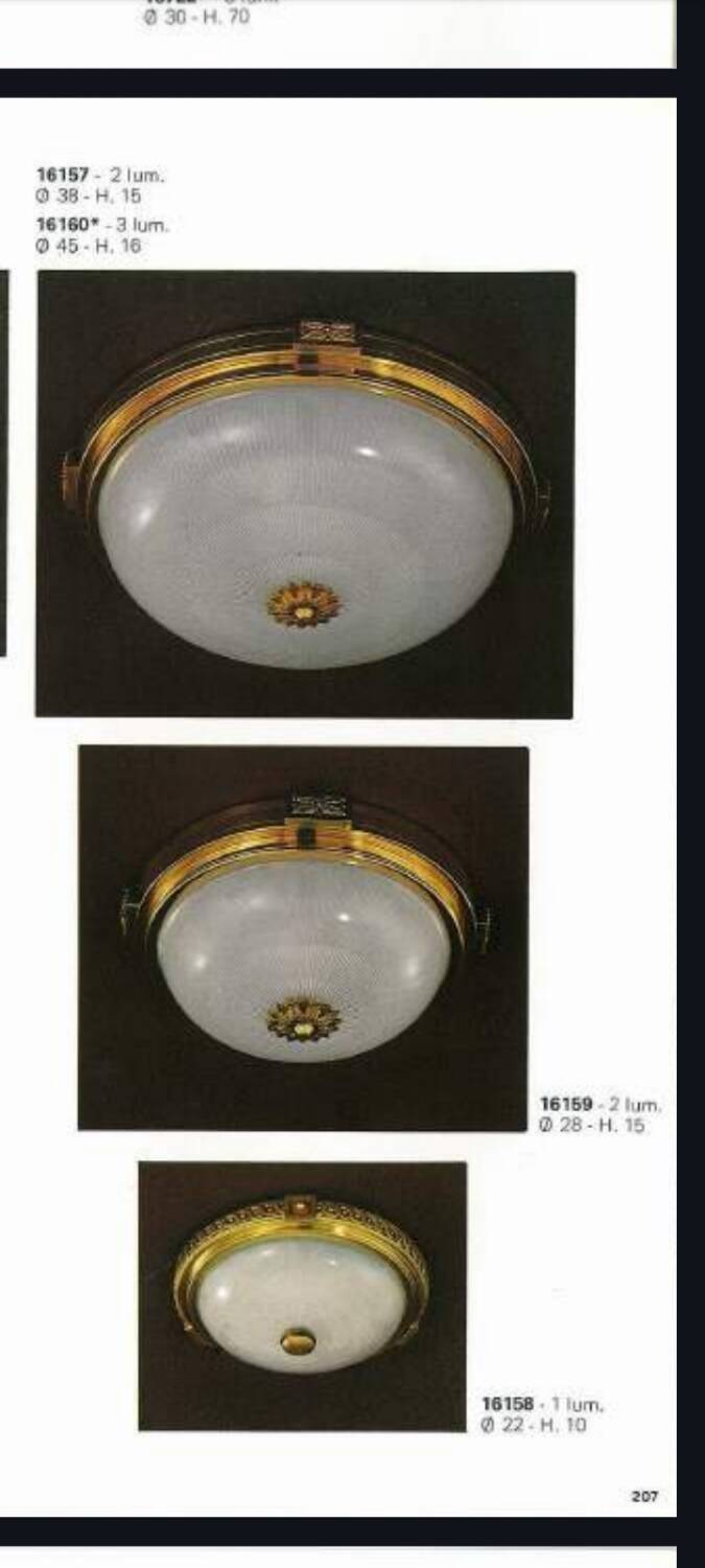 Plafonnier verre Holophane Maison Petitot