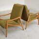 Pair of light green armchairs by Jiri Jiroutek for Interier Praha, 1960