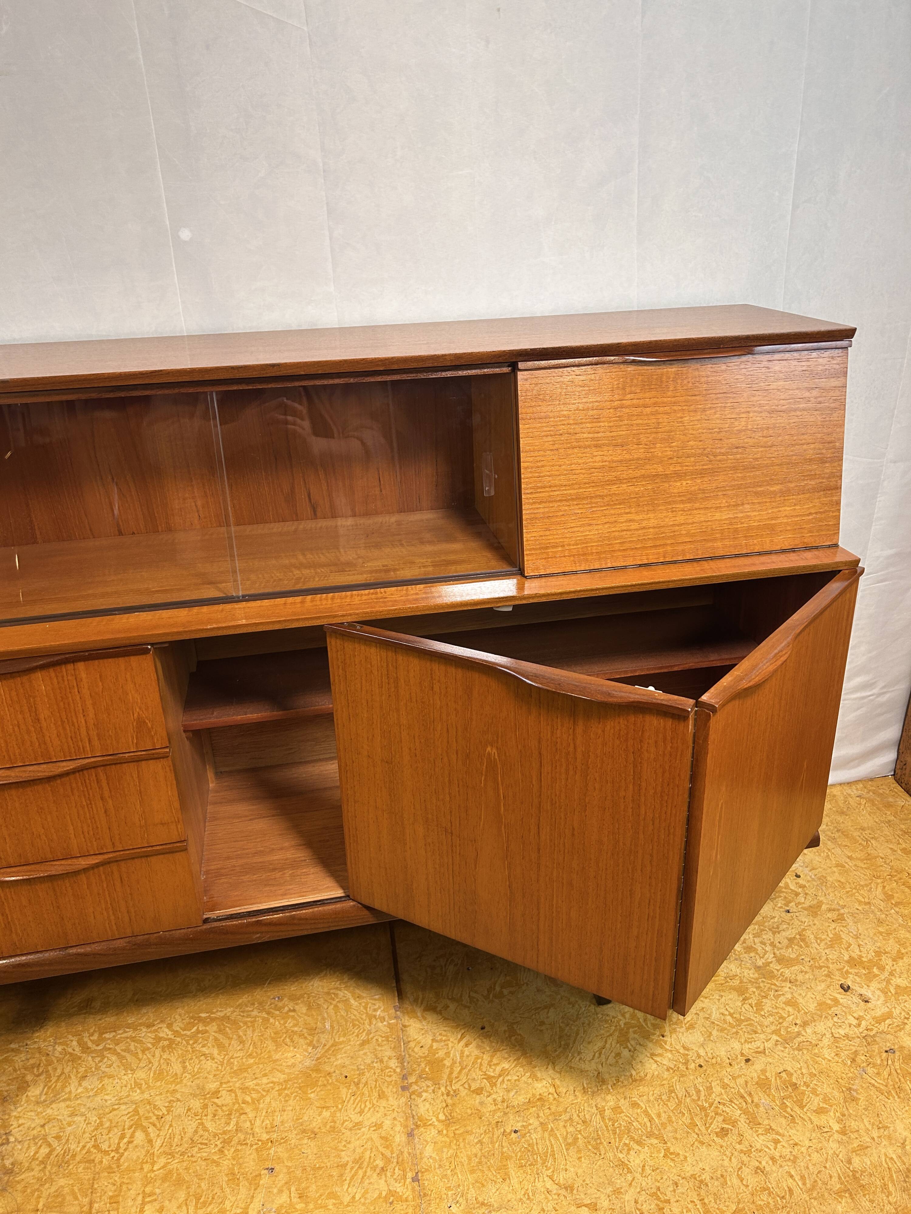 Mid Century Retro Vintage Teak Sideboard 1960 Bureau Flap + Cocktail Bar