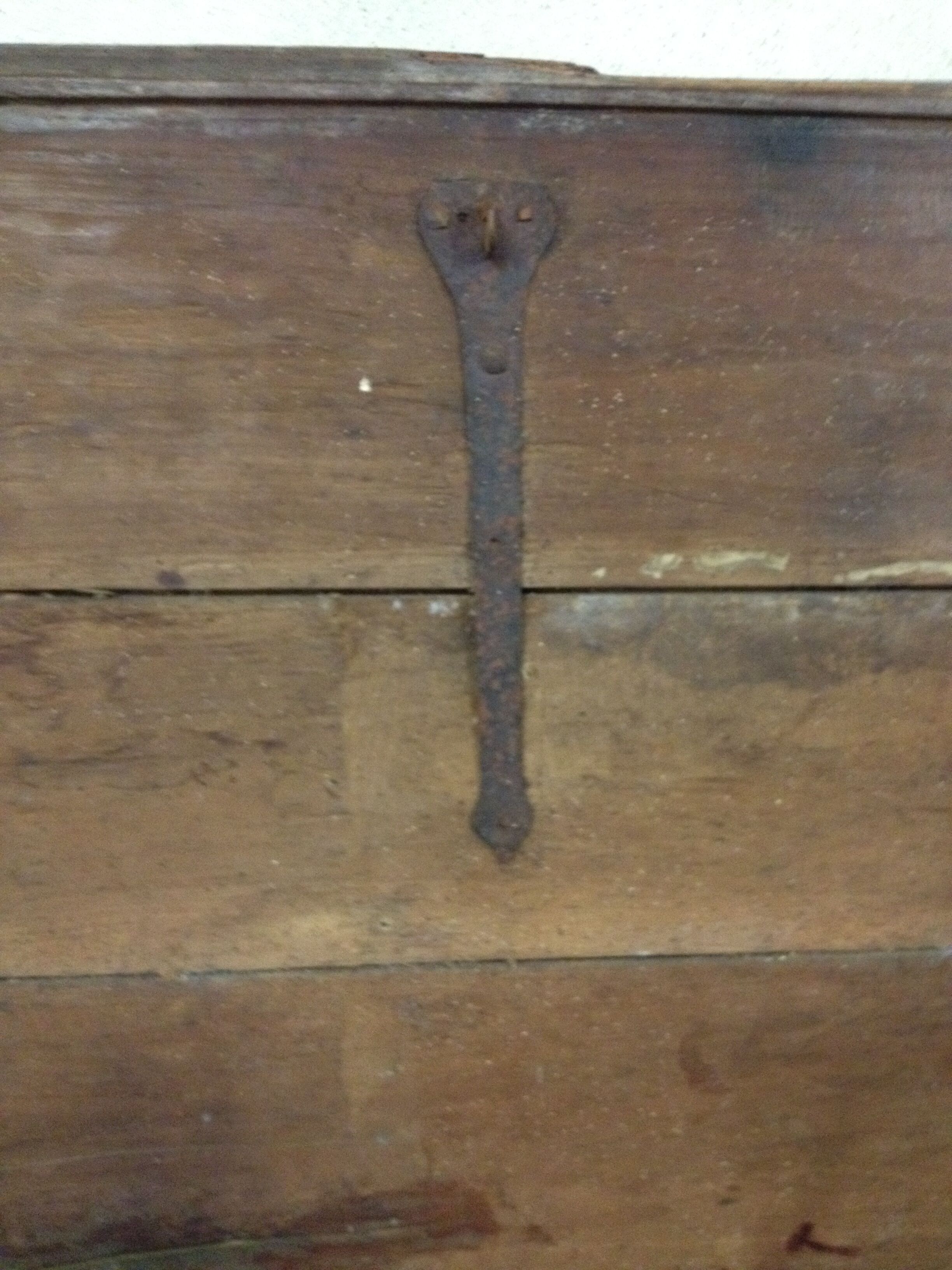 Very large old wooden chest