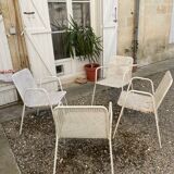 4 fauteuils de jardin style Matégot