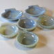 6 dishes with scallops in opaline from Arcopal in very good condition