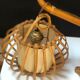 Vintage rattan wall lamps 60s, sold by 2