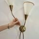 Pair of wall lights - Maison Arlus - Jean Royère style - Vintage