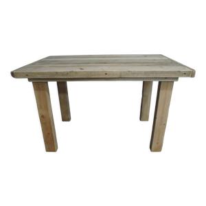 Table de ferme brut en bois massif