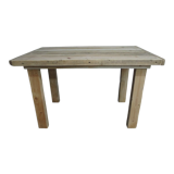 Raw farmhouse table in solid wood