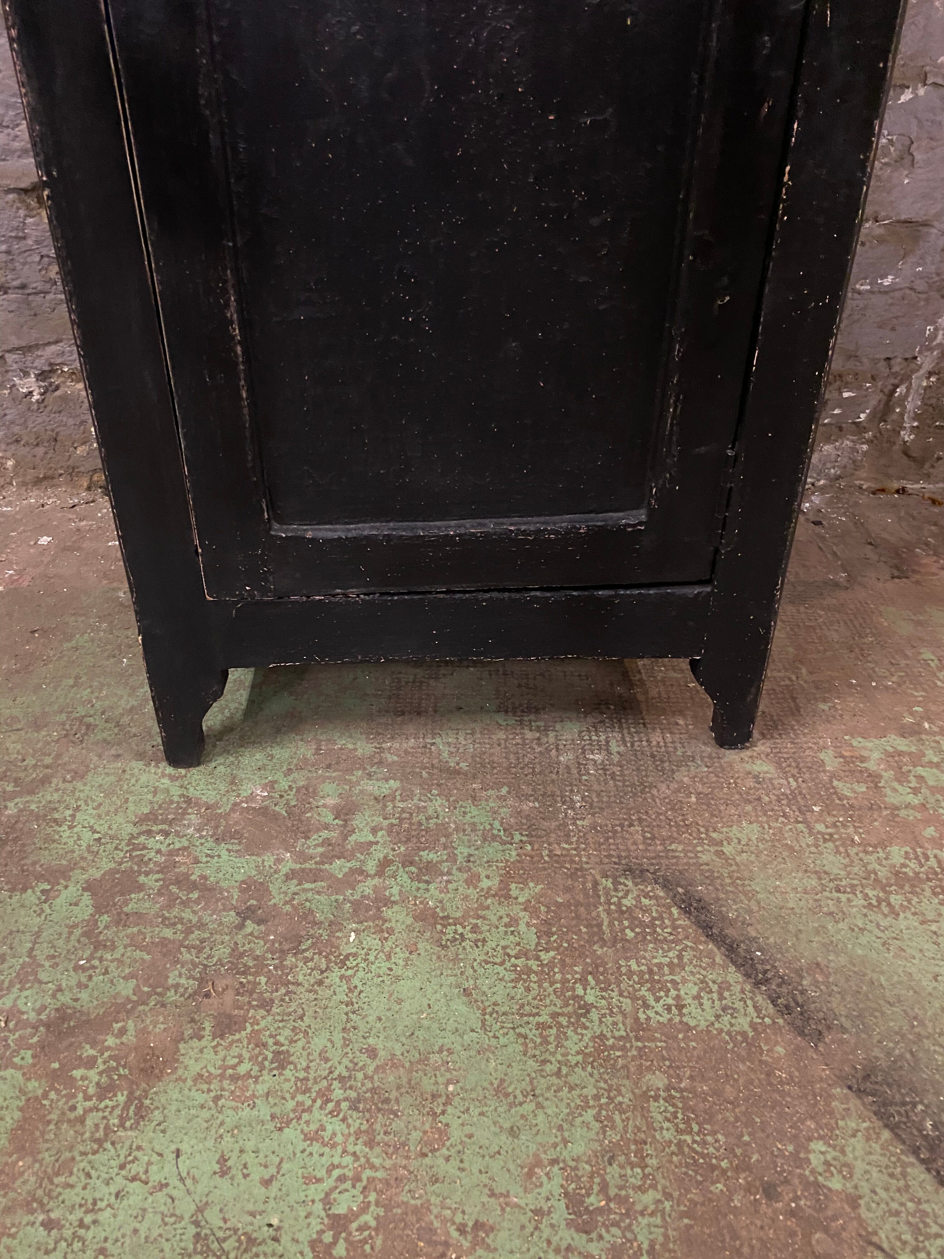 Vintage parisian black patinated buffet