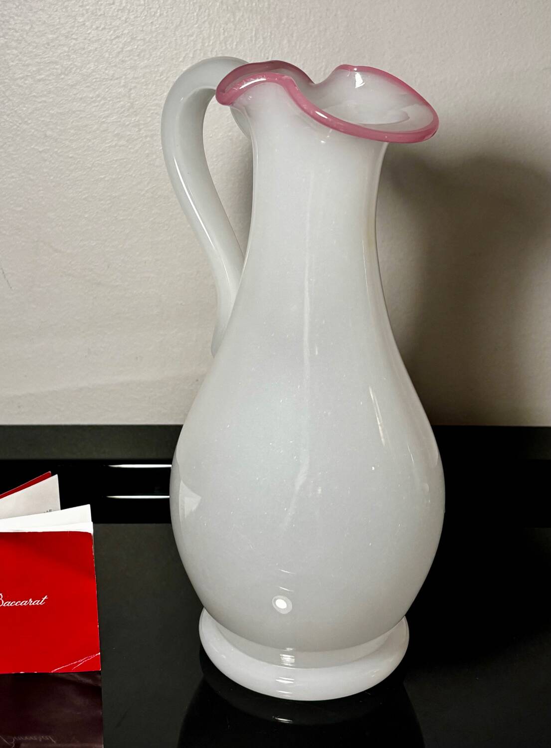 Opaline Pitcher Baccarat / Saint Louis 19th century