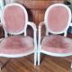 Paire de fauteuils médaillons style Louis XVI