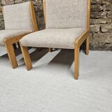 Pair of 1970s loop wool lounge chairs