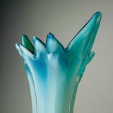 Vintage Murano Vase Grand Blue-Green, Italy, 1970s