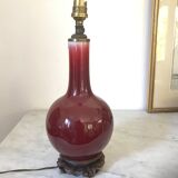 Vintage enamelled porcelain lamp
