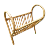 Rattan magazine door, vintage 60s