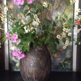 Vintage ceramic vase stamped numbered dimension: height -32cm- diameter -23.5cm-