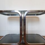 Metal and glass coffee table