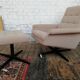 Armchair with Czech footrest, 1960, Munzar and Moravian
