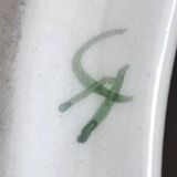 Hand-painted ceramic vase with floral decoration – H 33 cm