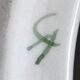 Hand-painted ceramic vase with floral decoration – H 33 cm